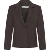 Pulz Jeans Blusenblazer "Damen Blazer PZBINDY", Damen, Gr. 38, braun (espresso), Obermaterial: 53% Baumwolle CO. 44% Polyester PES. 3% Elasthan EL., Blazer Blusenblazer