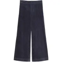 Marc O'Polo Schlupfhose , Damen, Gr. 38, N-Gr, blau (martime blau), Cord, Obermaterial: 100% Baumwolle, weit lang, Hosen Schlupfhose