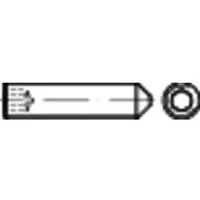 Reyher DIN 914 / ISO 4027 - Stahl 45 H blank - M 10x100 - Gewindestift mit ISK und Spitze