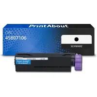 PrintAbout Toner kompatibel mit OKI 45807106 - Schwarz