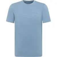 Mustang Kurzarmshirt "Herren Style Austin", Herren, Gr. L, blau (hellblau), Jersey, 100% Baumwolle, Rundhals, Shirts Kurzarmshirt