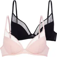 Dorina Bügel-BH "Lincoln", Damen, Gr. 90, Cup B, rosa (pink, schwarz), Microtouch, Obermaterial: 50% Nylon, 40% Polyamid, 10% Elasthan, BHs Bügel-BH, mit Mesh-Details