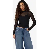 Noisy May Nmpercy Mesh Bluse
