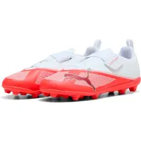 Puma Ultra 7 Play V FG/AG RB Jr, Fußball, Unisex, Rot, Weiß, Kind, Abbildung, Klettverschluss