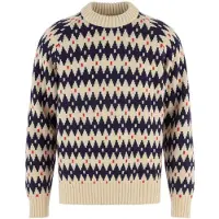Fjällräven - Övik Jacquard Knit - Wollpullover Gr XS beige