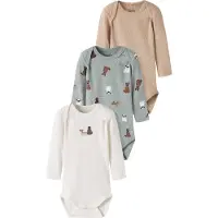 Name it 3er-pack Langarm Strampler