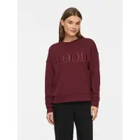 Vila Sweater "VIREFLECT MOOD EMB L/S SWEAT TOP/R/3", Materialmix, loose fit