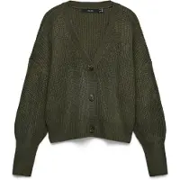 Vero Moda Strickjacke "VMLEA LS V-NECK CUFF CARDIGAN NOOS" Kunstfaser, regular fit