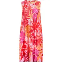 Betty Barclay Plisseekleid "Plisseekleid ohne Arm", Damen, Gr. 40, EURO, rot (rot, pink), Obermaterial: 100% Polyester PES., Kleider Plisseekleid