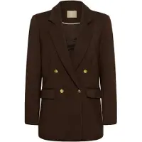 Culture Blusenblazer "Damen Blazer CUEVA", Damen, Gr. 42, braun (coffee bean), Obermaterial: 68% Viskose CV. 26% Polyester PES. 6% Elasthan EL., Blazer Blusenblazer