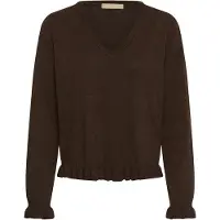 Culture Strickpullover "Damen Strickpullover CUclare", Damen, Gr. M, braun (coffee bean melange), Obermaterial: 82% Viskose CV. 18% Elasthan EL., Pullover Strickpullover