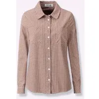 Witt Weiden Karo-Bluse in cognac-weiß-kariert | Gr.: 44