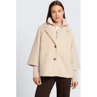 Tom Tailor Damen Cosy Cape Jacke im 2-in-1-Look