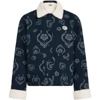 O'Neill O'riginals Fleece Lined Jacket blue artdeco floral jean (35334) L