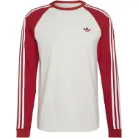 Adidas Originals Langarmshirt ORIGINALS "3S LS TEE", Herren, Gr. M, cloud weiß, team victory rot, Obermaterial: 100% Baumwolle, Shirts Langarmshirt