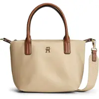 Tommy Hilfiger Popette Crossbody Tote Bag, Stoffbeutel, Reißverschluss, Erwachsener, OS, Horseradish, Leder, Nylon