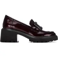 Xti für Damen. 14622902-BURDEOS Mokassins 146229 bordeaux (38), 5 bis 8 cm, Schnalle, Lässig, Kastanienbraun, Klassisch, Lackleder