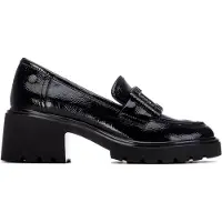 Xti für Damen. 14622901-NEGRO Schuhe 146229 schwarz (40), 5 bis 8 cm, Schnalle, Lässig, Klassisch, Lackleder