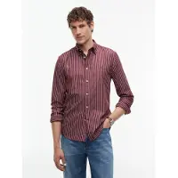 Tommy Hilfiger Langarmhemd "FLEX HAIRLINE POPLIN REGULAR FIT" Button-down-Kragen, gestreift