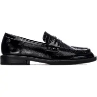 Xti für Damen. 14607901-NEGRO Mokassins 146079 schwarz (41), 1 bis 3 cm, Keine, Lässig, Klassisch, Lackleder