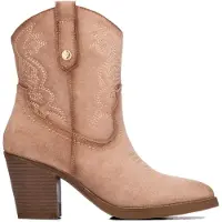 Xti für Damen. 14610502-BEIGE Stiefeletten 146105 beige (36), 5 bis 8 cm, Reißverschluss, Lässig