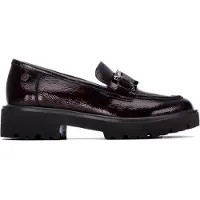 Xti für Damen. 14625803-BURDEOS Mokassins 146258 bordeaux (36), 3 bis 5 cm, Keine, Lässig, Kastanienbraun, Klassisch, Lackleder