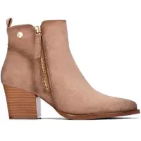 Xti für Damen. 14610301-BEIGE Stiefeletten 146103 beige (38), 5 bis 8 cm, Reißverschluss, Lässig