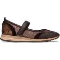 Carmela für Damen. 16435304-MARRON Ballerinas aus Leder 164353 braun (39), Wohnung, Klettverschluss, Lässig