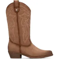 Refresh für Damen. 17629501-BEIGE Braune Stiefel 176295 hell (37), 3 bis 5 cm, Reißverschluss, Lässig