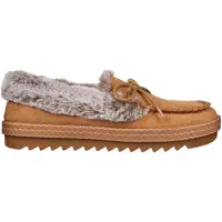 SKECHERS - "Cozy Kiss" Mokassin-Hausschuhe für Damen, Leder, Flach GT53848 (36 EU) (Kastanie)
