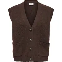 JDY "JDYSUPER S/L V-NECK VEST KNT NOOS" Materialmix