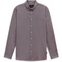 Bugatti Langarmhemd "Modern Fit", Herren, Gr. 3XL, Normalgrößen, grau (790, brombeere), 100% Baumwolle, unifarben, normal, Hemden Langarmhemd, Modern Fit Oxford Button-Down Baumwolle