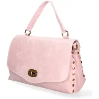 Chiara Ferretti Wildledertasche Damen Handtasche mit Drehverschluss und abnehmbarem Riemen Beige UNICA 37x23x15 cm