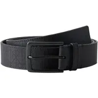 Calvin Klein Stoffgürtel JEANS "CASUAL SPORT RIPSTOP 35MM FIXED", Herren, Gr. 120, schwarz, matte schwarz, Web, Kunstfaser, unifarben, Gürtel Stoffgürtel, Regular fit und größenverstellbar