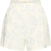 LASCANA Pyjamashorts , Damen, Gr. 36, N-Gr, blau (ecru), Web, Obermaterial: 100% Viskose, bedruckt, gerade kurz, Hosen Pyjamashorts, mit seitlichen Taschen, Topseller