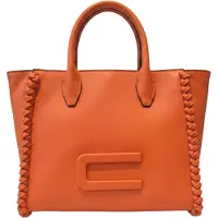 Custo Barcelona Handtasche Ardena Nova, schwarzes Leder, robuste Griffe und mehrfarbiger Schultergurt