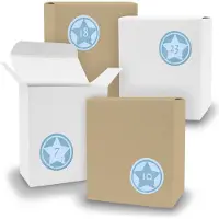 Itenga Adventskalender zum Füllen 24x Quader gemischt WEISS BRAUN + Sticker V09 Z22