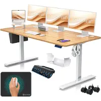 Kesser Steh Sitz Schreibtisch Elektrisch Höhenverstellbar 180 x 80 cm Beige