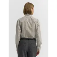 Bugatti 1100000002199 "Modern Fit", Damen, Gr. 44, beige (60, taupe), 84% Baumwolle, 16% Polyamid, gestreift, normal, ohne Ausschnitt, Blusen 1100000002199, Modern Fit Gestreift Baumwollmix
