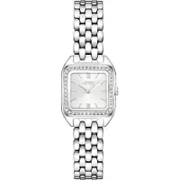 BOSS Quarzuhr "MAE PETITE", silber (silberfarben, weiß), Armbanduhren, Damen, silberfarben, Quarzuhr, Armbanduhr, Damenuhr, Edelstahlarmband, analog, Glaskristalle