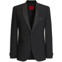 HUGO für Herren. 50570749 Arti Smokingjacke in Schwarz (50), Party, Wolle, Klassisch