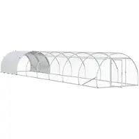 vidaXL Hühnerunterkunft Silber 800 x 150 x 100 cm Verzinkter Stahl