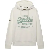 Superdry für Herren. M2014626A Kapuzenpullover Classic gebrochenes Weiß (L), Lässig, Baumwolle