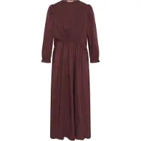Culture Midikleid "Damen Kleid CUelna", Damen, Gr. XL, N-Gr, braun (chocolate truffle), Obermaterial: 65% Baumwolle CO. 33% Polyester PES. 2% Elasthan EL., Kleider Midikleid