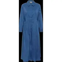Culture Midikleid "Damen Kleid CUpernilla", Damen, Gr. XL, N-Gr, blau (true navy), Obermaterial: 65% Baumwolle CO. 33% Polyester PES. 2% Elasthan EL., Kleider Midikleid