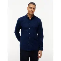 Tommy Hilfiger Langarmhemd "FLEX FLANNEL SOLID SHIRT" Regular Fit soft Flannel