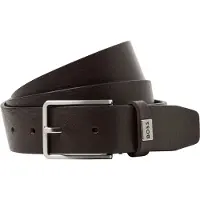 BOSS Ledergürtel "Elio Sz35", Herren, Gr. 115, braun (schwarz braun 205), Leder, unifarben, Gürtel Ledergürtel, mit Markenlabel von