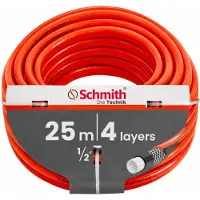 Schmith Gartenschlauch 1/2 Zoll 25m Wasserschlauch 4-lagig Flexibel | Robustes Bewässerungssystem für Garten & Pumpe | Flexibler Bewässerungsschlauch Reißfest 20 BAR UV-Beständig Top gartenbewässerung