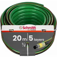 Schmith Gartenschlauch 1/2 Zoll 20 mm Wasserschlauch 5-lagig Anti Twist | Premium Gartenbewässerung Super Flexi | Robuster Bewässerungsschlauch Reißfest 30 BAR UV-Beständig Top gartenbewässerung
