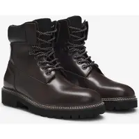 HUGO BOSS HUGO Draven Herren Schnürstiefel Dunkelbraun Leder Gr. 44 Stiefel Draven_halb_bo